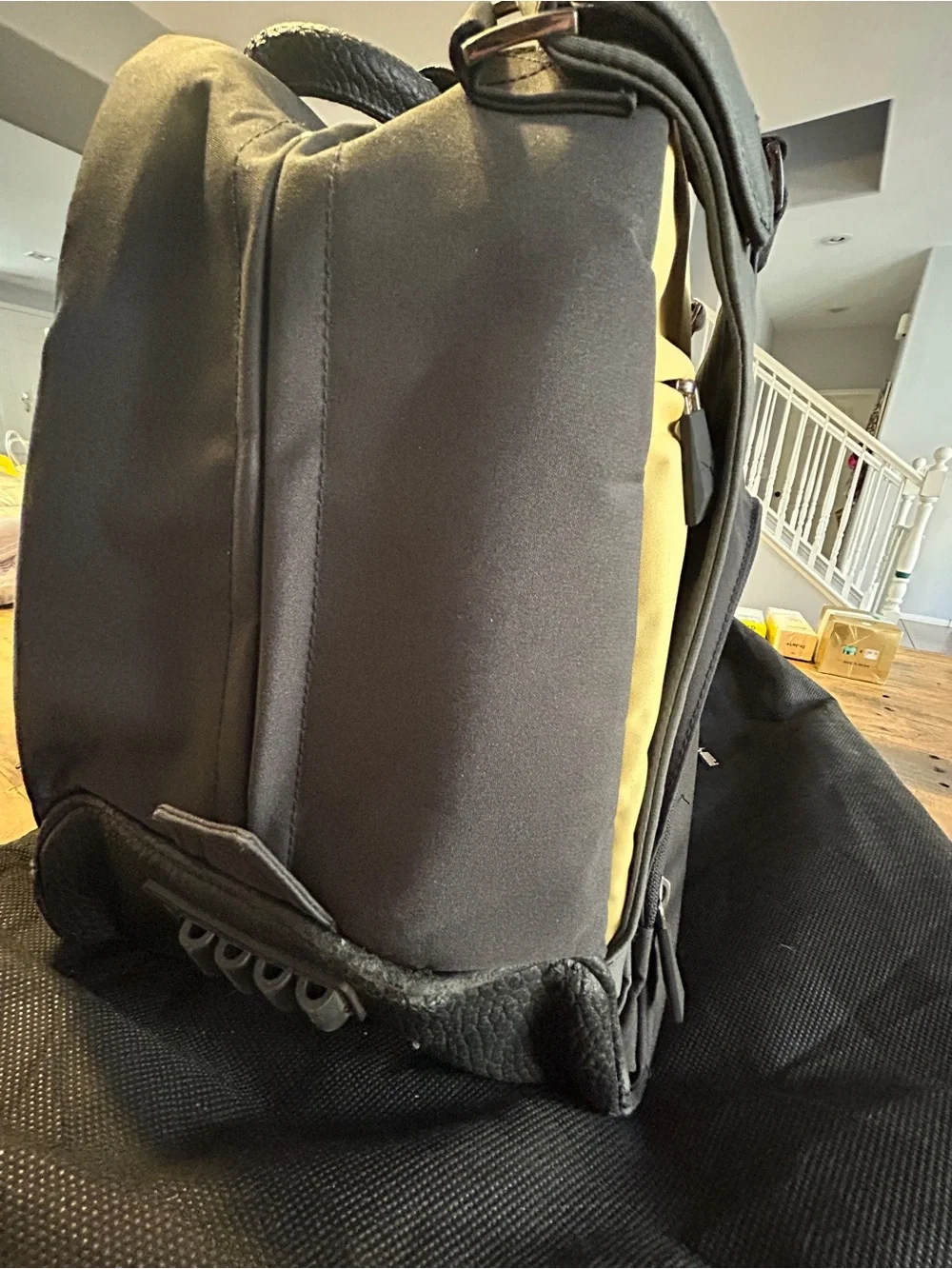 PUMA Grey Yellow Embossed Polka Dot Duffle Gym Travel Carry On Bag 20x9x14